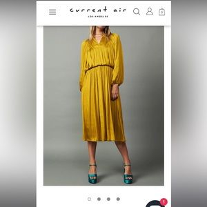 Current Air Yellow MIDI dress